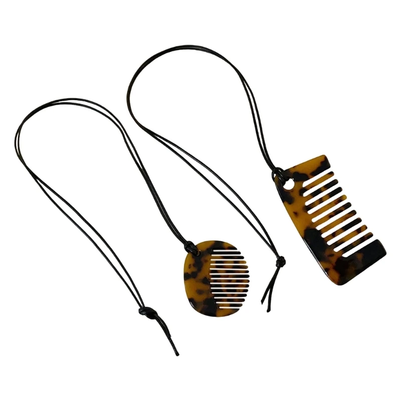 Stylish Stylish Comb Pendant Necklace Portable for Daily Life and Social Event