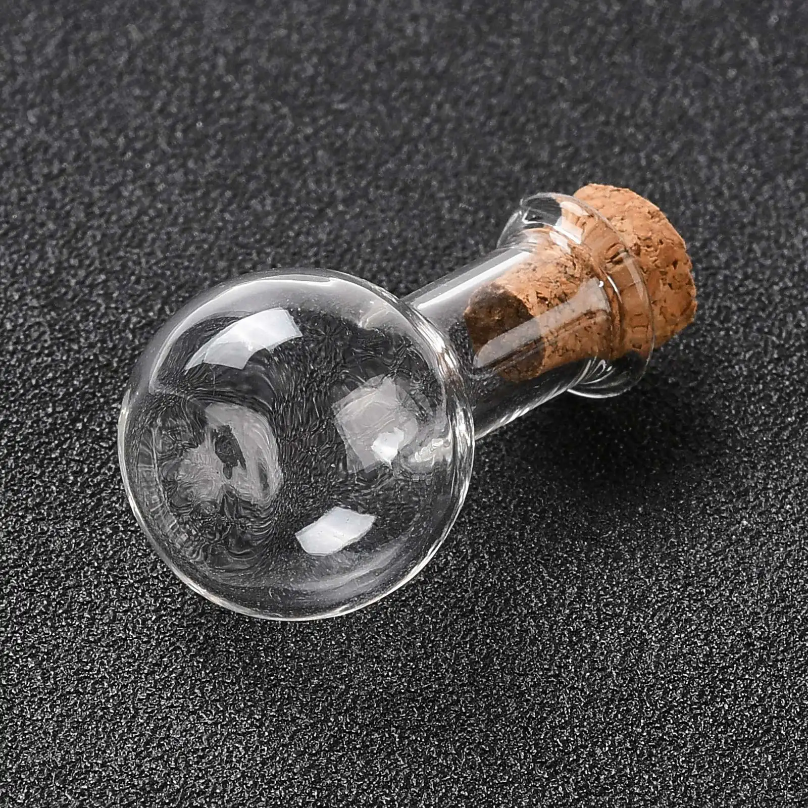 20Pcs Mini Glass Bulb Shape Wishing Bottle with Wooden Stopper Cork & Alloy Loops For Beads Container DIY Jewelry Gift Making