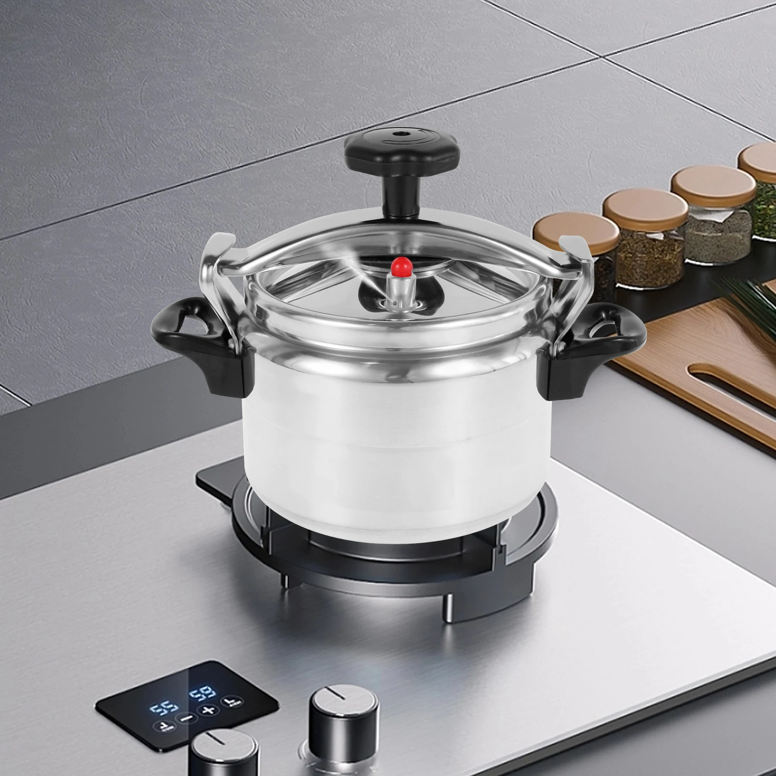 3L Small Pressure Cooker Practical Pressure Canner with Safety Valve Multipurpose Pressure Cooker Pot for Home Kitchen Cooking