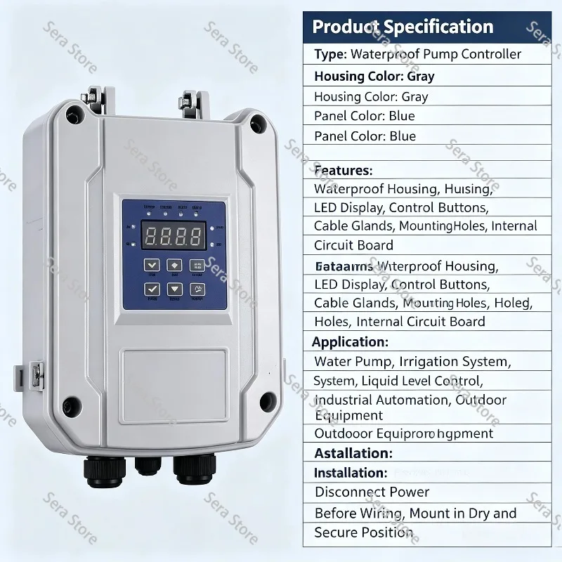 Intelligent Solar Water Pump Controller, Photovoltaic Water Pump Control Module, Automatic Drive Regulator for Solar Water Pump