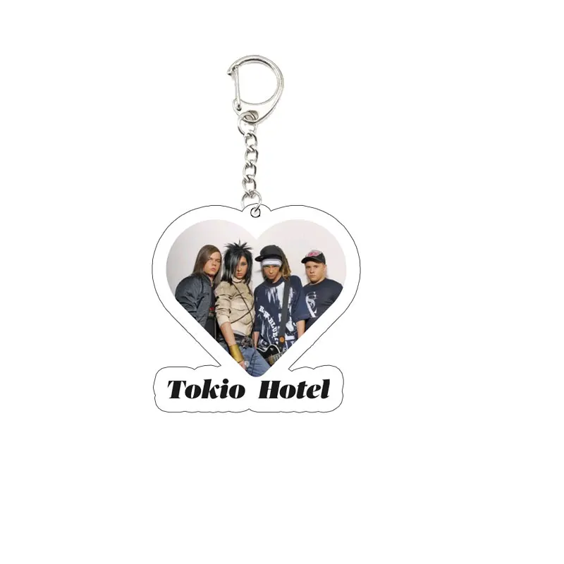 Porte-clés du chanteur populaire, porte-clés pour accessoires, porte-clés d'hôtel, pendentif en acrylique, Bill, Tom, Kaulitz, sac, Tokio, EquiGérGifts