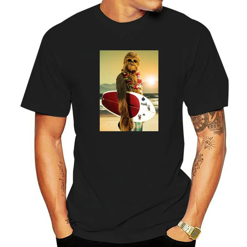 Men t shirt Surf Chewbacca Surfing Printed Shirt Tees t-shirt novelty tshirt women