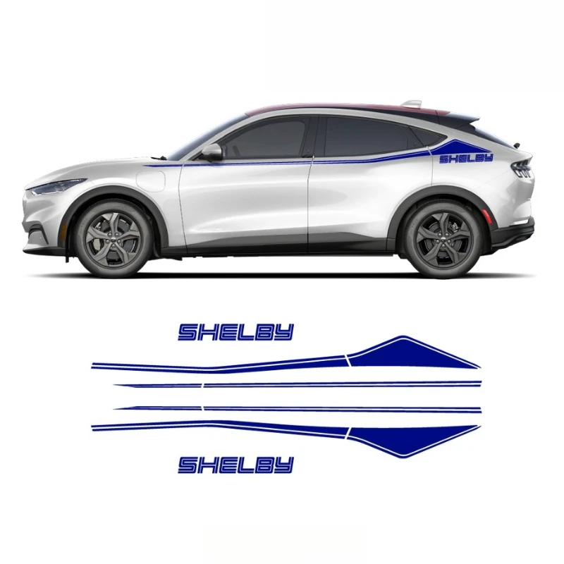 Car Vinyl Stickers For Ford Mach-E Skirt Side Graphics sports fashion decal accessories