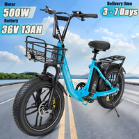 SAMEBIKE C05 Pro E-Bike 500W Powerful Motor 36V13AH Lithium Battery Mountain Electric Bicycle 20*4.0 Inch Fat Tire Electric Bike