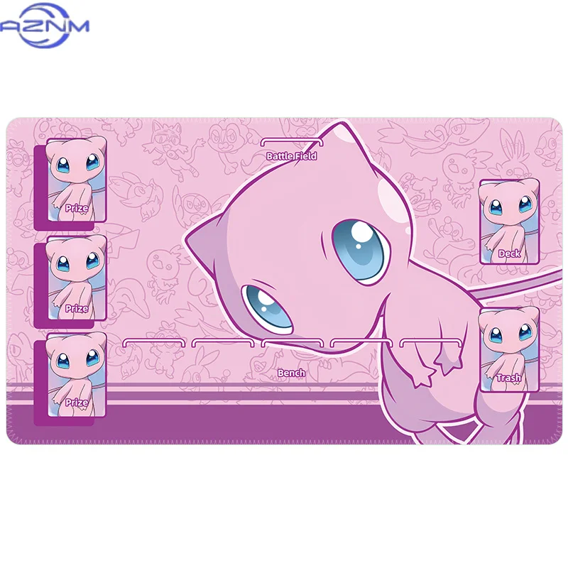 Diy Ptcg Gengar Mew Card Battle Mat Ptcg Snorlax Lucario Single Player Board Game Card Battle Table Mat Gift Toys