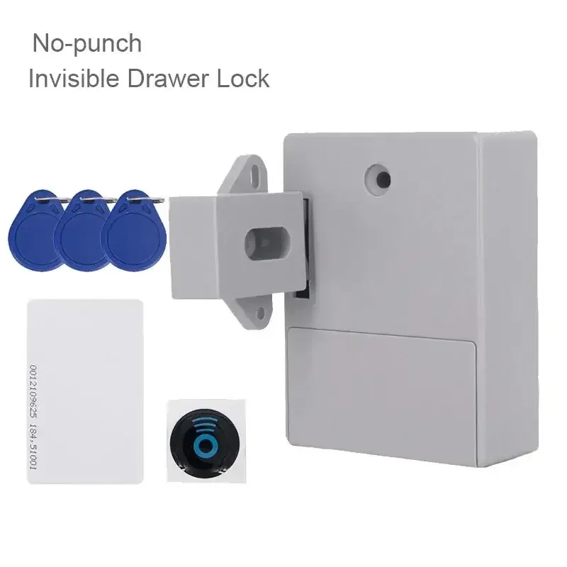 

Sensor Invisible Lock Drawer Lock Hidden Punch-free Digital Locks DIY For Cabinet Wardrobe Furniture