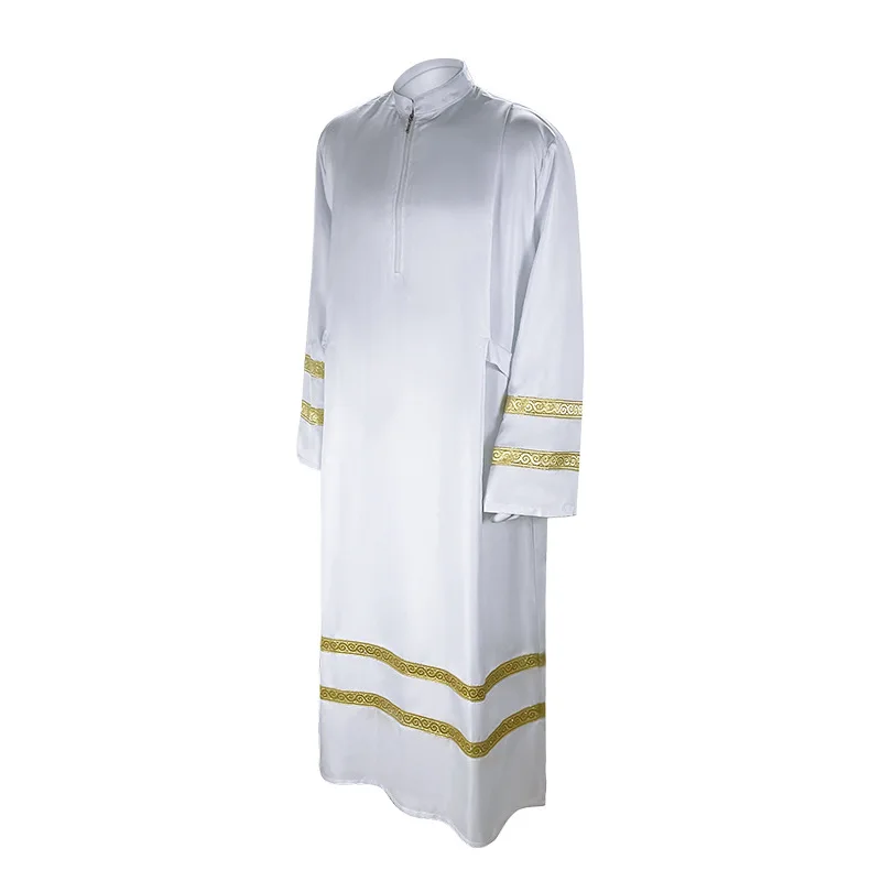 White Surplice Cassock Priest Costume Pastor Robe Catholic Church Seminarian Lace Liturgical Alb Cottas ALB Vestment