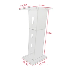 Acrylic podium pulpit, plexiglá pulpit to the school church, modern and thick, 45in 10 Main Pulpit Sales - №7