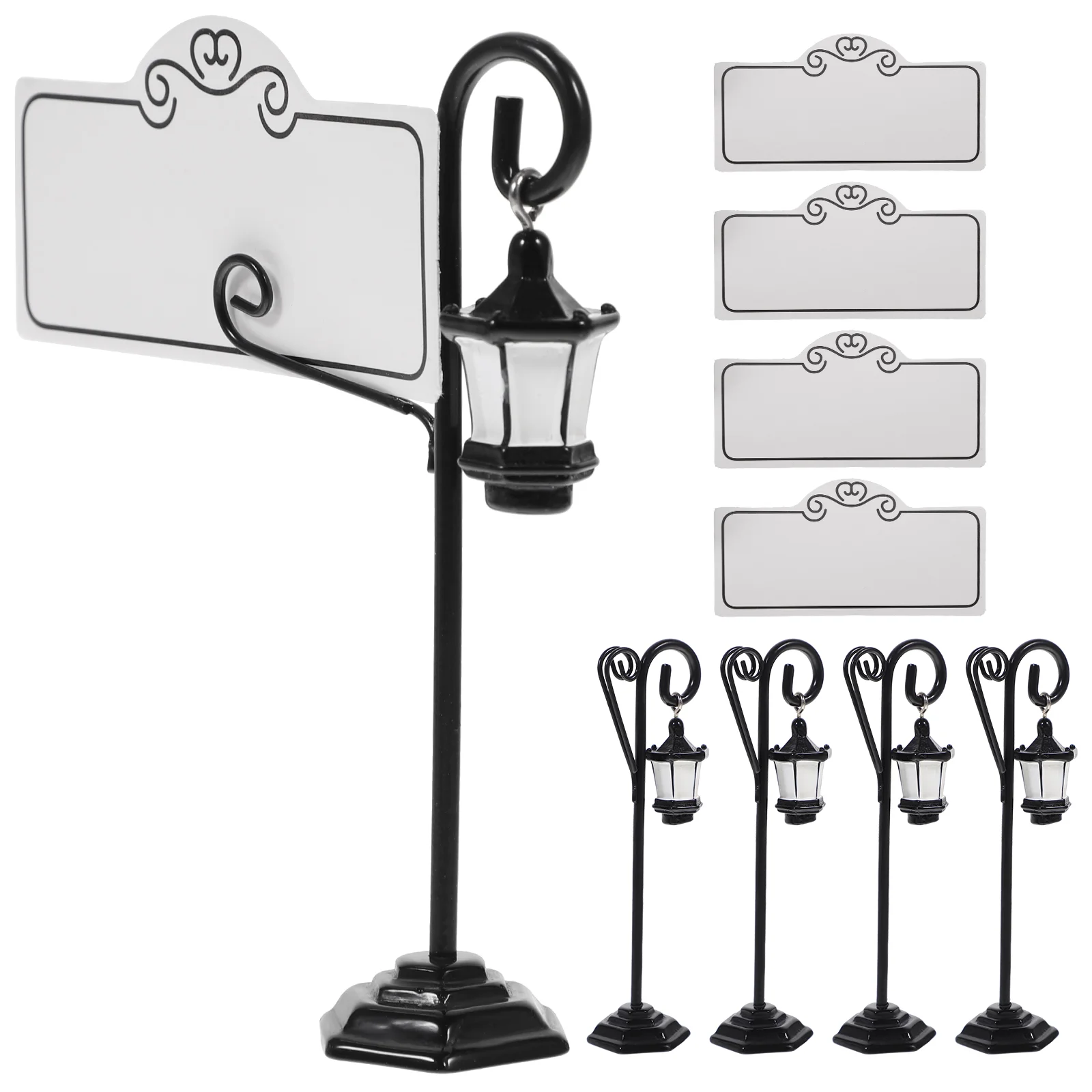 5 Pcs Wedding Supplies Desktop Stand Table Card Holders Memorandum Resin Iron Wire Picture Number Stands Clamp