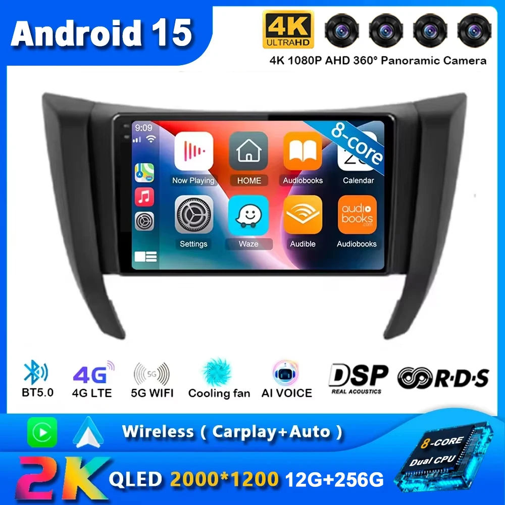 

Android 15 Carplay Car Radio For Nissan Navara NP300 Frontier 2015 - 2018 Navigation GPS Multimedia Player stereo BT wifi+4G DSP