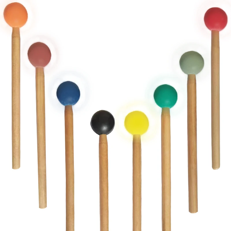 

Bestselling Wooden Handle Rubber Ball Colored Durable Instrument Percussion Tool Hammer Music Hammer