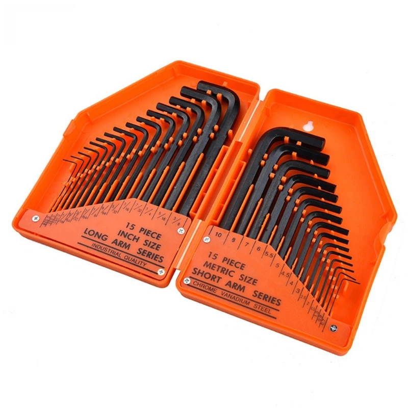 Imagem -03 - Conjunto Chave Sextavada 31 Peças Conjunto Chave Allen Polegada Métrica mm 07 Mm10 mm 00283