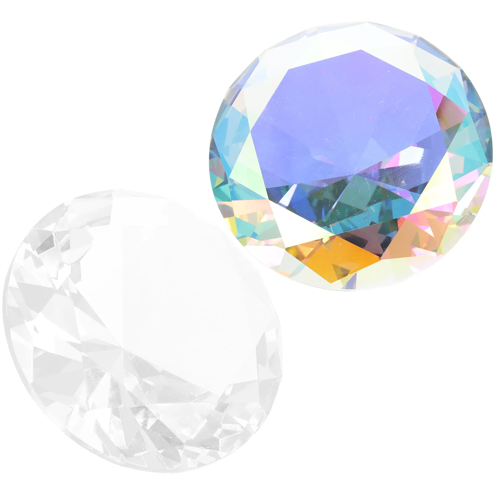 2Pcs Crystal Decorative Prop Elegant Photo Props Manicure Jewelry Showcase Decorations Paperweight