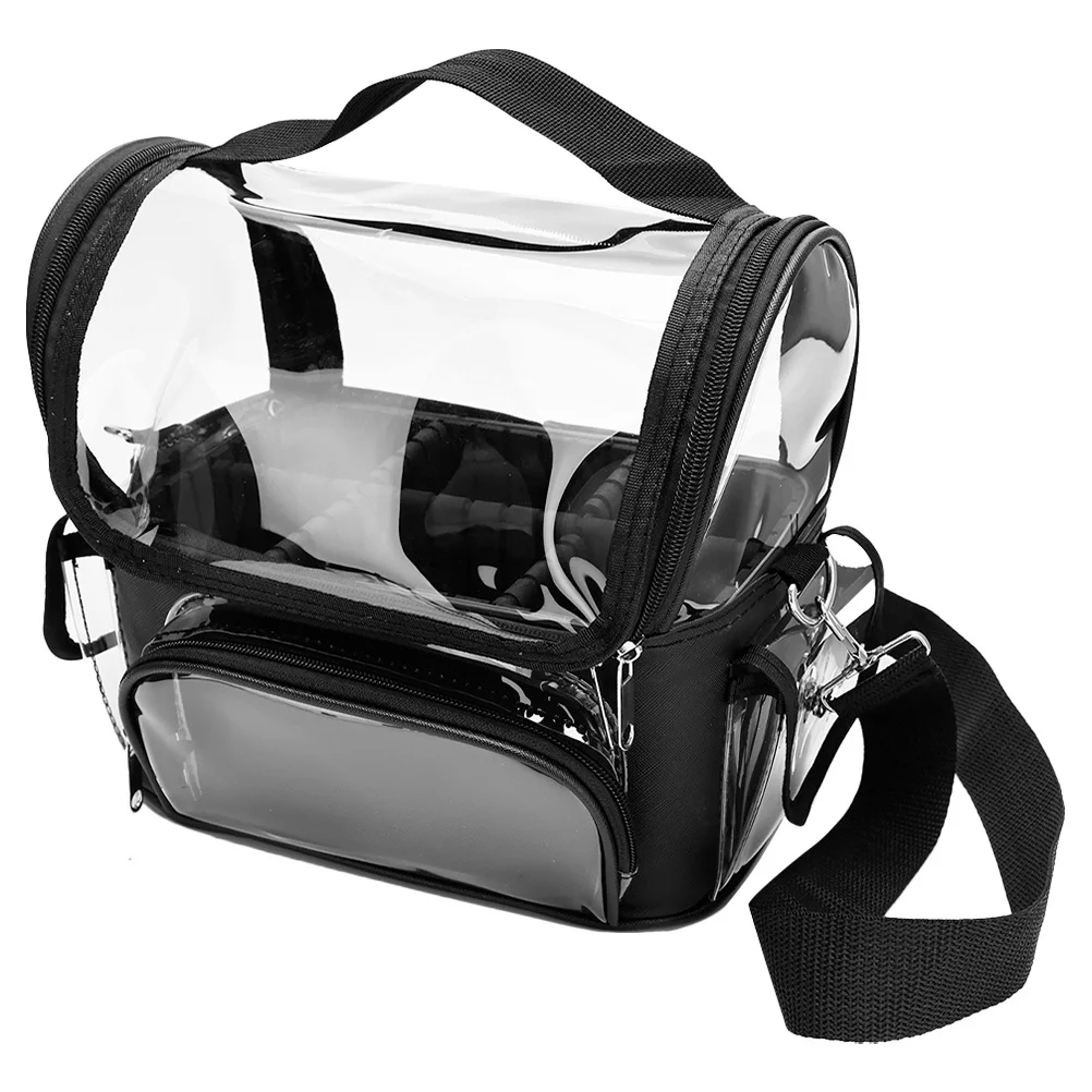 

Hairdresser Bag with Handle Transparent Organizer for Clippers and Tools Barber Travel Case Stylish Simple Design Salon Outdoor