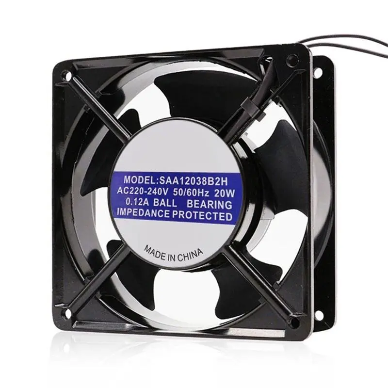 A02V-SAA12038B2H AC 220V 20W 0.12A 120X120x38mm 2-Wire Server Cooling Fan Cooling Fan