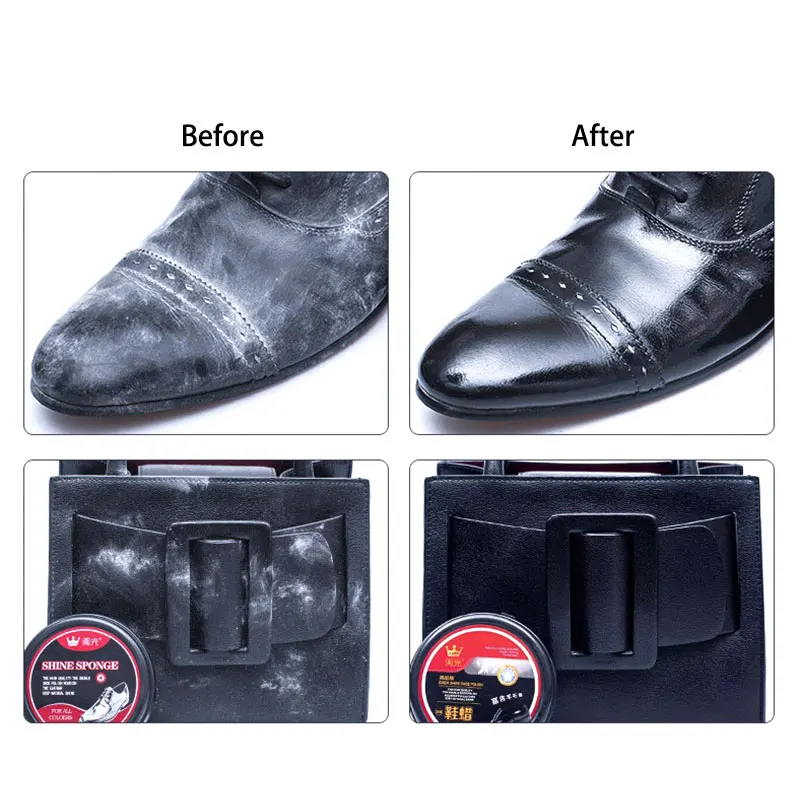 Double Sided Leather Shoes Brush Shoe Polish Brush Colorless Shoe Wax Brush Shoe Polish Sponge Shoe Polish Tool Brush