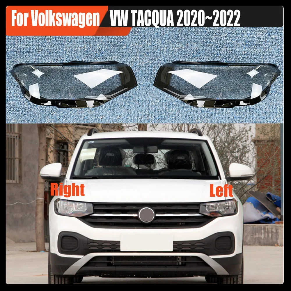 For Volkswagen VW TACQUA 2020~2022 Configuration Headlight Shell Headlamp Transparent Lampshade Cover Lens Plexiglass