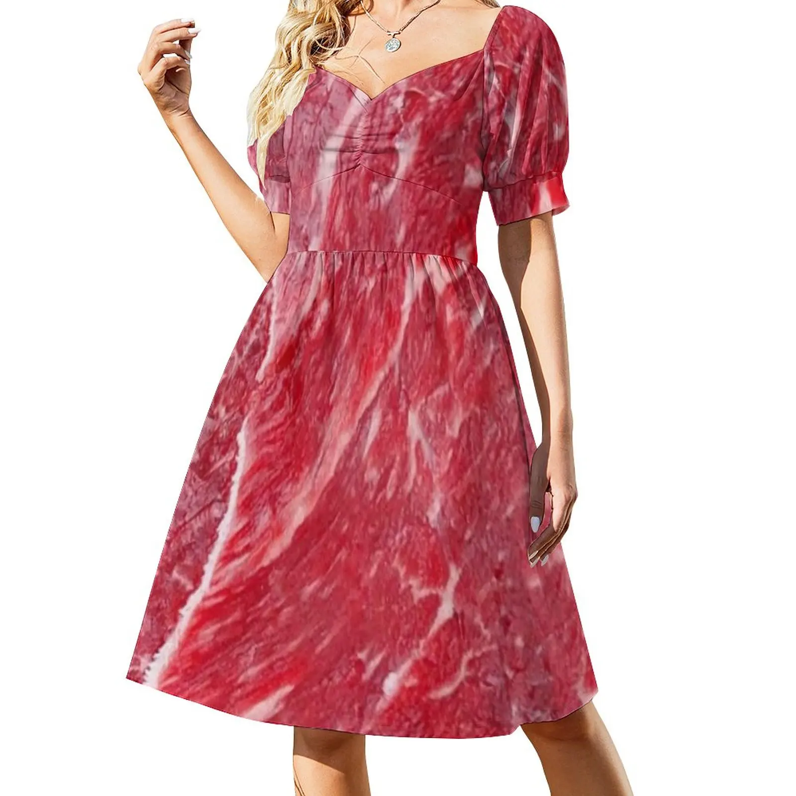 

Raw steak Sleeveless Dress loose summer dress Women's summer suit