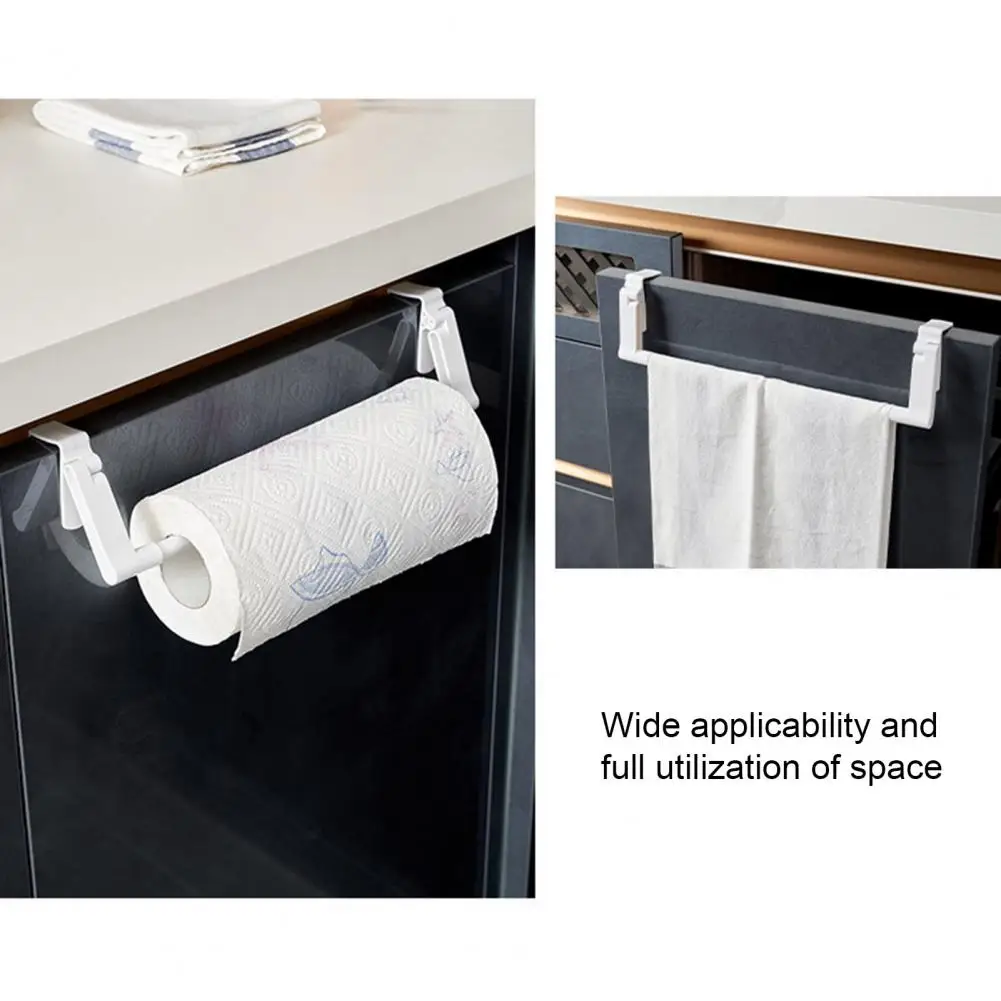 Door-friendly Roll Holder Durable Plastic Paper Towel Holder with Easy Installation Strong Load-bearing for Kitchen for Plastic