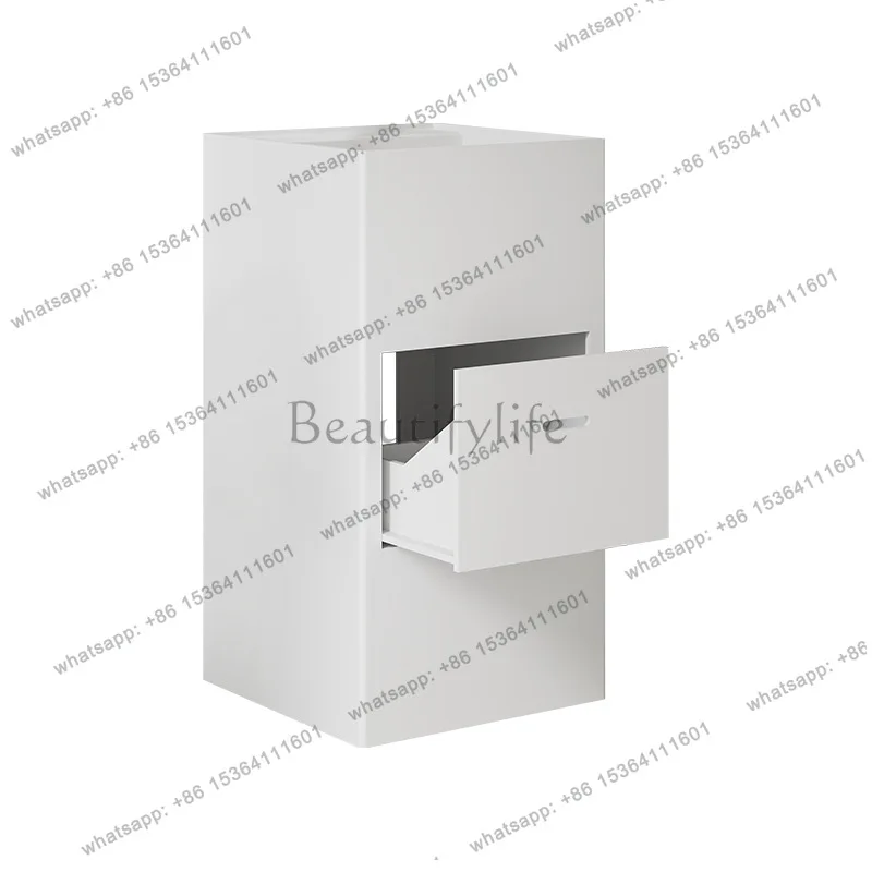 With faucet hole, drawer storage, square artificial stone wash basin, column basin, household