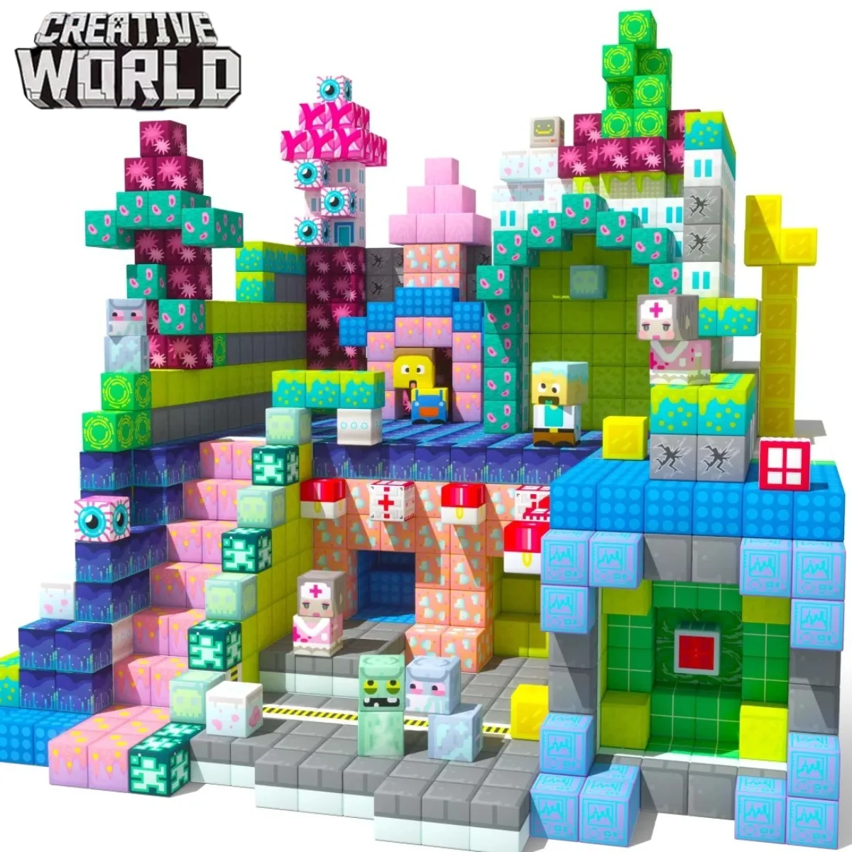 

Magnetic Building Blocks Rick Mine World Magnetic Morty Adventure Construction Brick Cube STEM Boy Girl Children Toy Set Gift