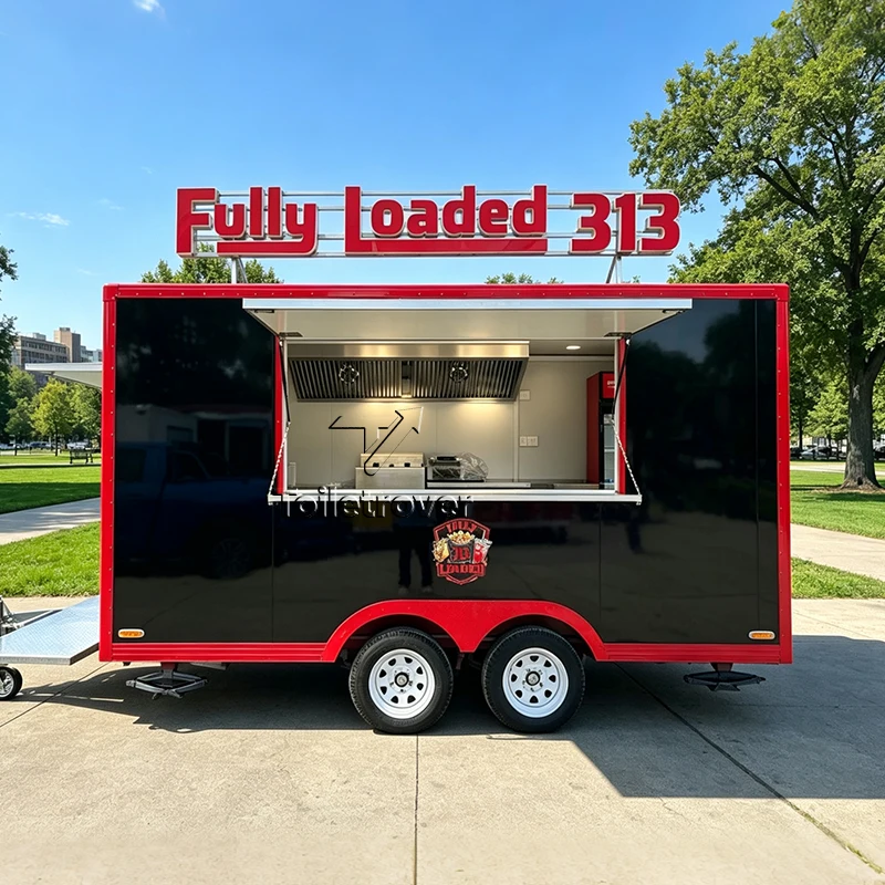 

Commercial Food Truck Waffle Crepe Food Trailer Cart Dessert Pancake Donut Mobile Food Trailer Fully Equipped for Sale New York