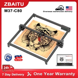 ZBAITU 5W/10W 40X40cm 37x37cm Laser Engraver Machine with Wifi Woodwork Cutter Engraver for Hand Makers