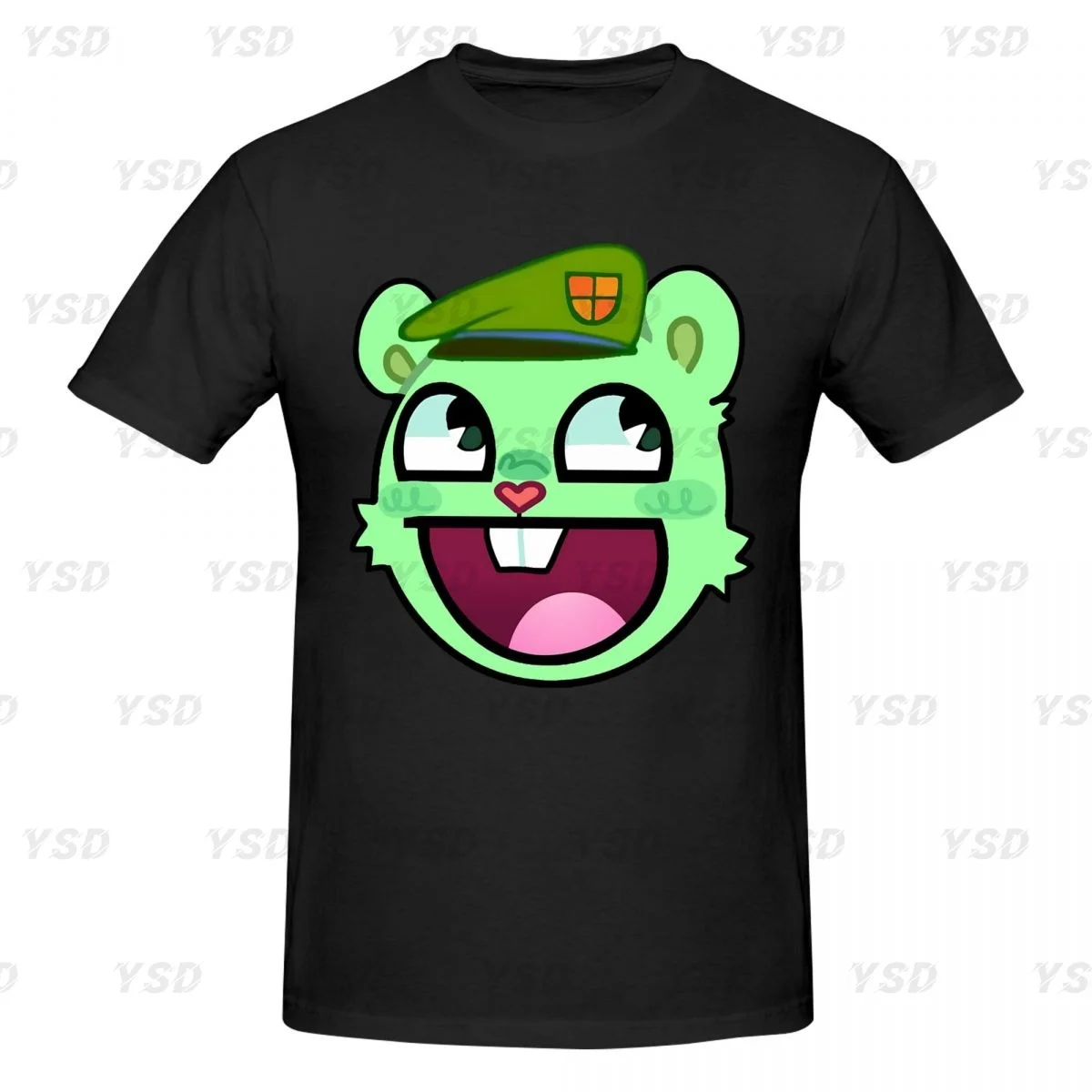T-shirt en coton ajusté pour hommes The Happy Tree Friends, vêtements de sport pour la gym, t-shirt surdimensionné