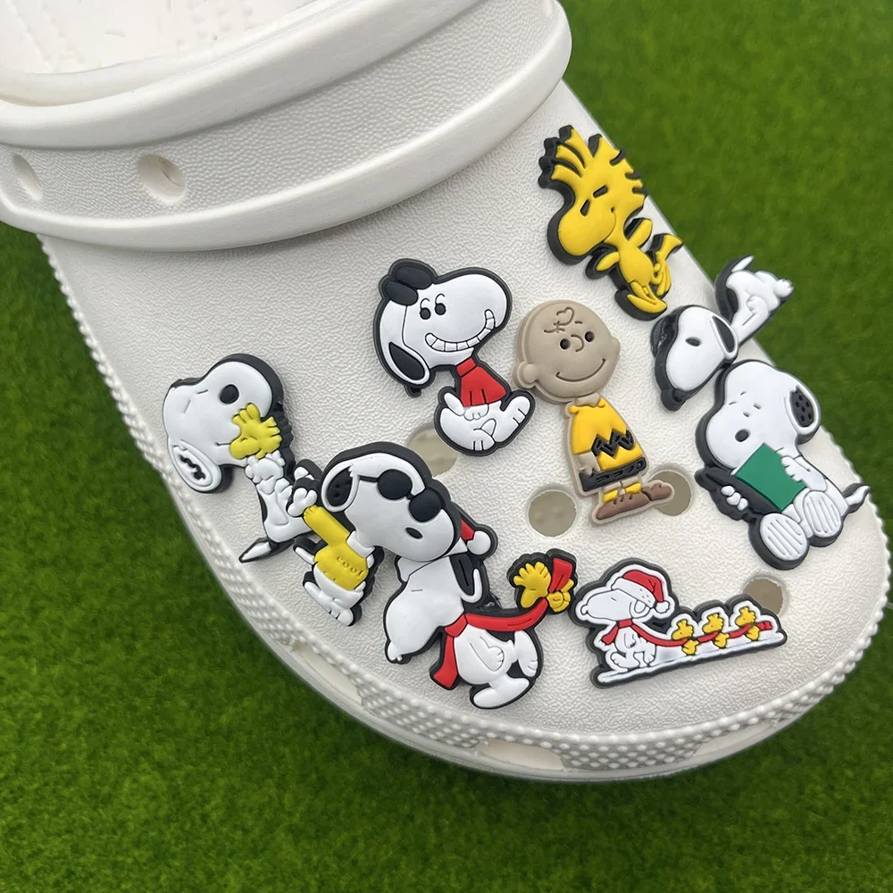 MINISO Snoppies Shoe Charms Cartoon Clogs Sandals PVC Shoe Decorations Accessories Buckle Kids Christmas Birthday Gifts