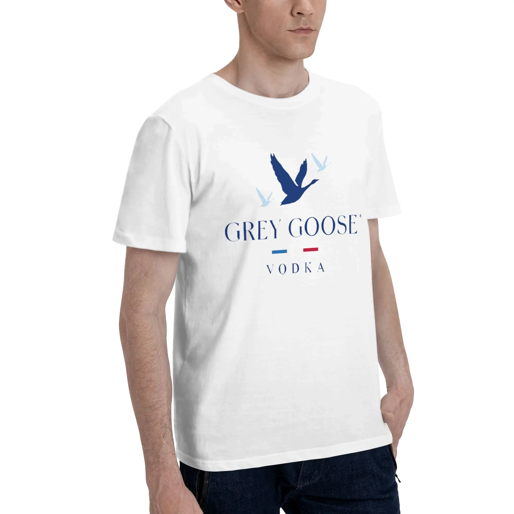 

Grey Goose Vodka Men T-Shirt Plus Size T Shirts Men's O-Neck Cotton Tees Short Summer Male