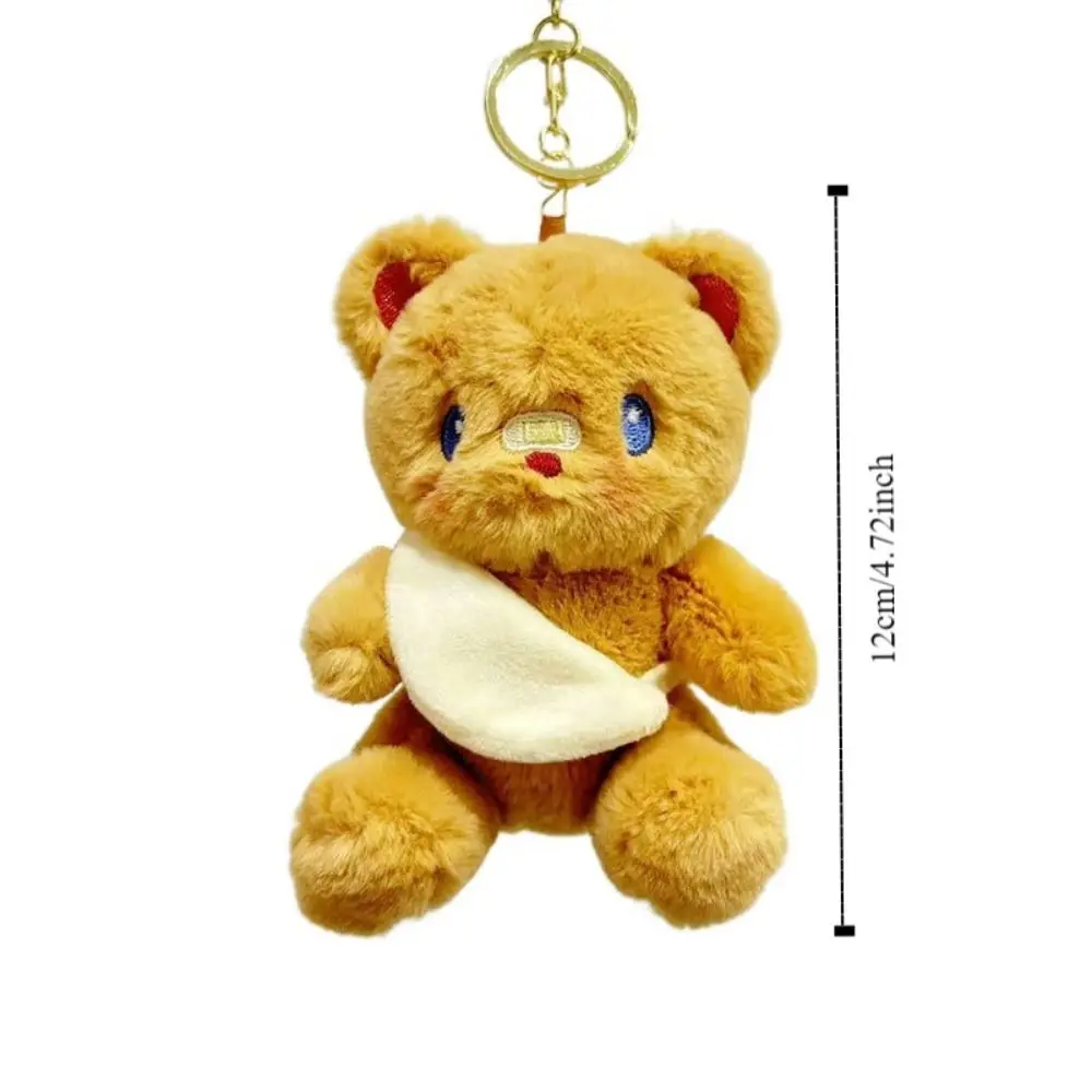 Porte-clés ours en peluche, mignon, dessin animé, beurre doux, pendentif, animal, petit, jouet, bibelot, DIY