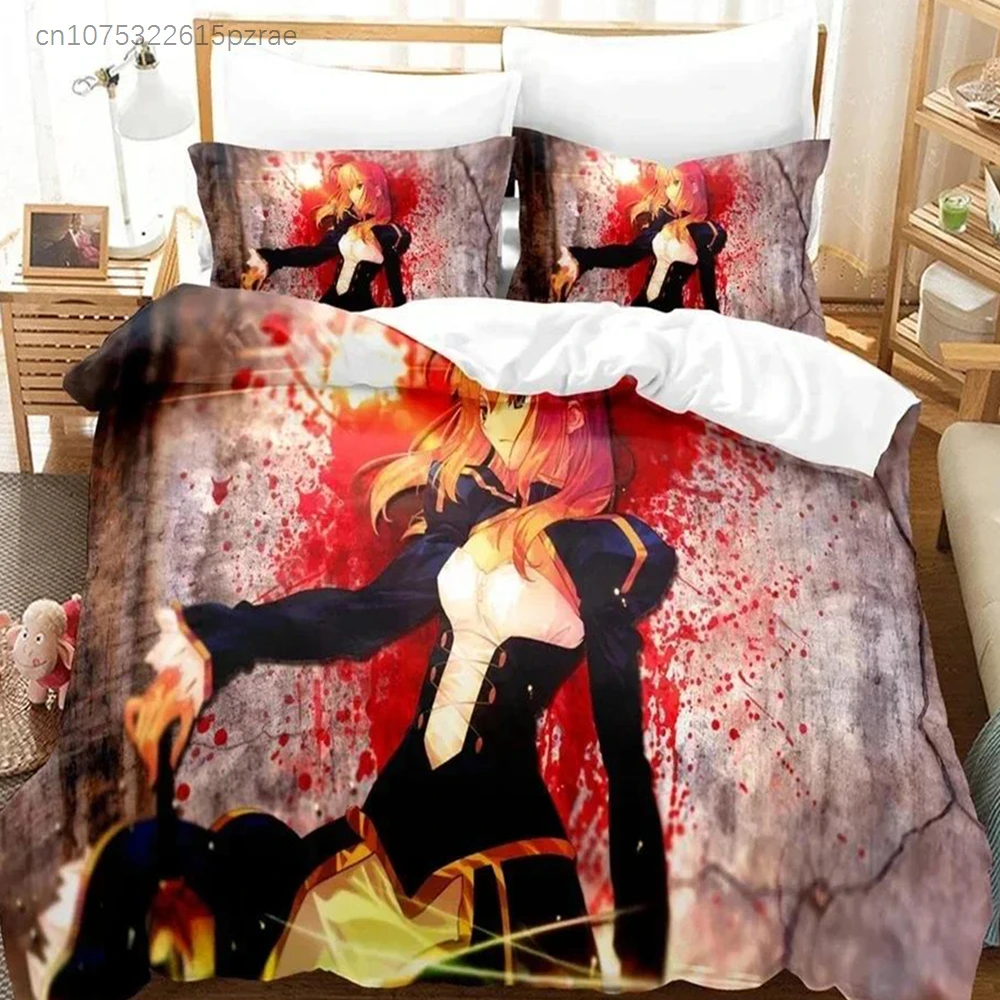 New Fatestay Night Unlimited Blade Works Bedding Sets Duvet Cover Set With Pillowcase Twin Full Queen King Bedclothes Bed Linen