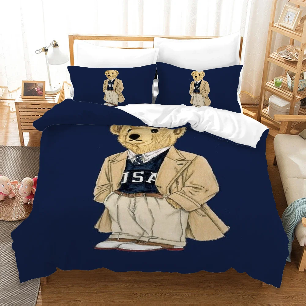 Teddy Bear Cover Double Comforter Bedding Sets Bedding Set Duvet Cover Queen Comforter Sets Quilt p-polos Pillowcase Quilt logo