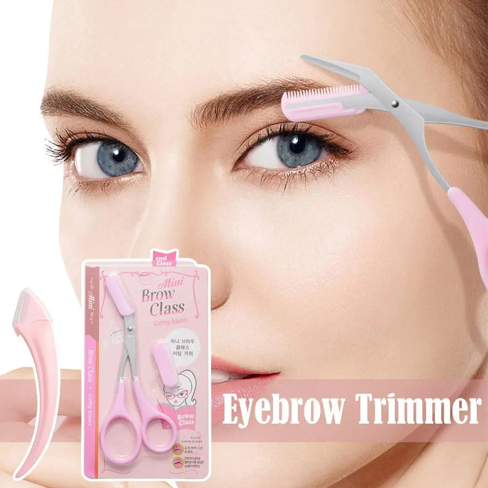 Eyebrow Trimming Knife Eyebrow Face Razor For Women Professional Eyebrow Scissors With Comb Brow Trimmer Scraper Accessorie N4E4