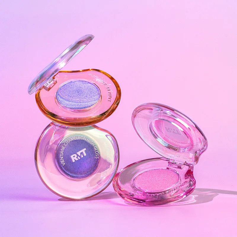 Galaxy Chameleon Highlighter Eyeshadow Single Shimmer Glow Pearlescent Sparkle Brightening Radiant Glitter Smooth Long Lasting - Pojedynczy rozświetlacz do powiek Galaxy Chameleon, efekt shimmer, połysk, perłowy, błyszczący, rozjaśniający, rozświetlający, gładki, długotrwały