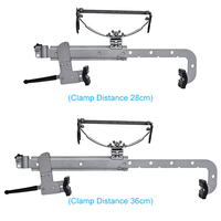 LEO Fishing Rod Bracket Adjustable Fishing Rod Pole Support Stainless Steel Railing Mount Tackle Tool Boats Accessories