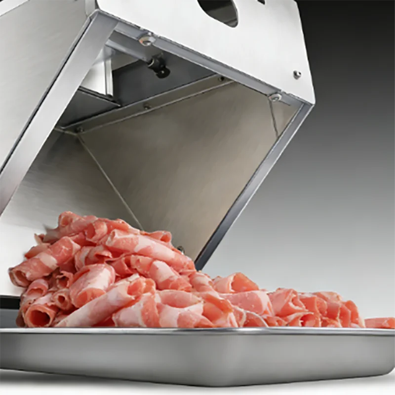 Adjustable Thickness Frozen Meat Slicer Precision Cutting   Commercial Kitchen Equipment