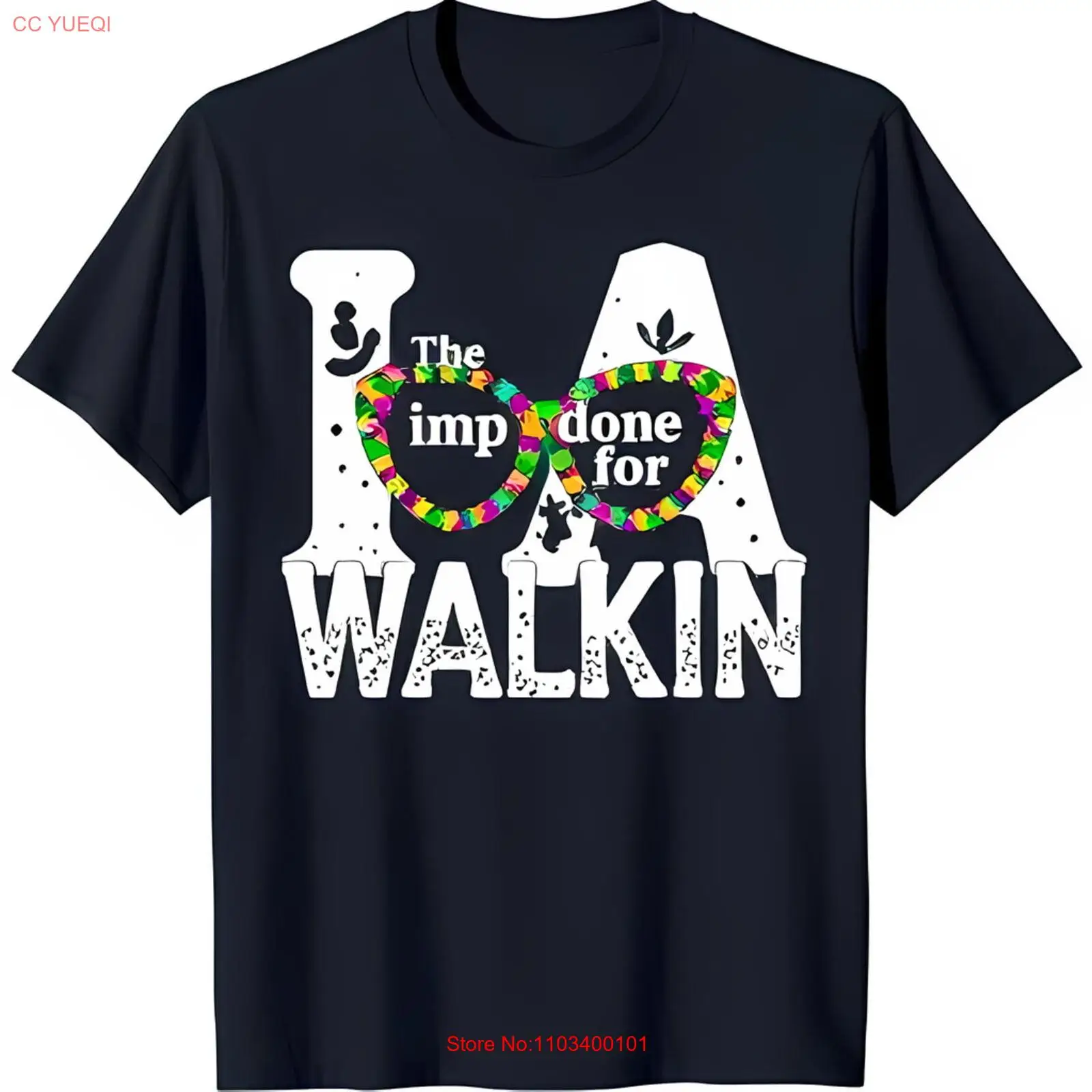 Жирная черная футболка с привлекательными очками с рисунком: «The Imp» и «Done For»