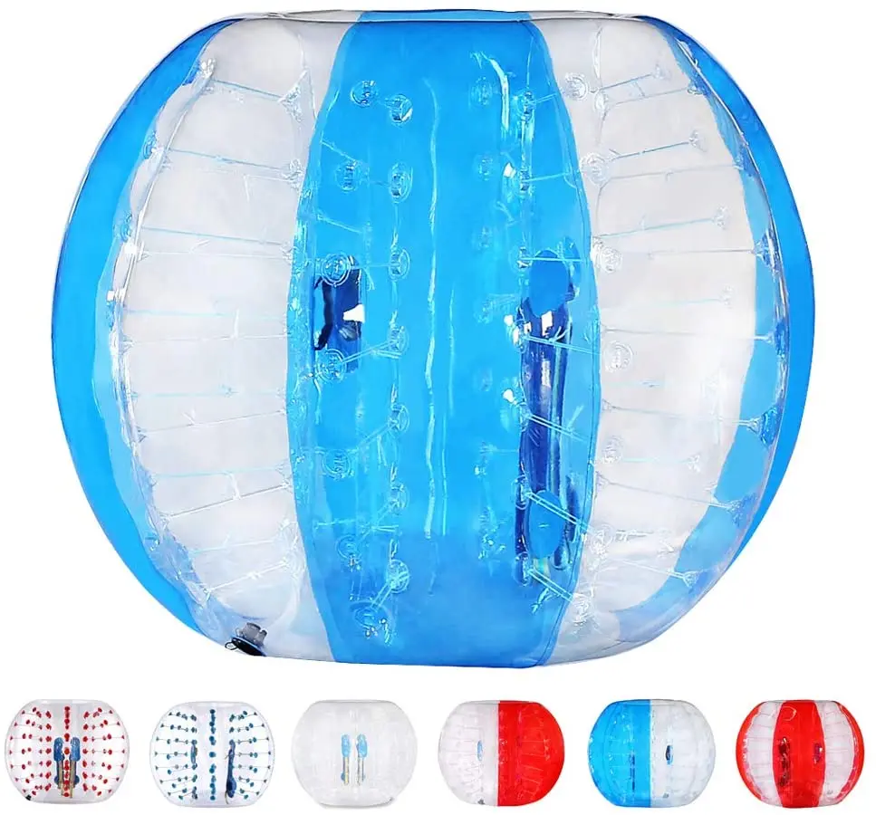 HIBADOU Inflatable Bubble Soccer Zorb Ball 1.7m Pumper Ball 100%TPU Material Inflatable Bubble Football for Adult