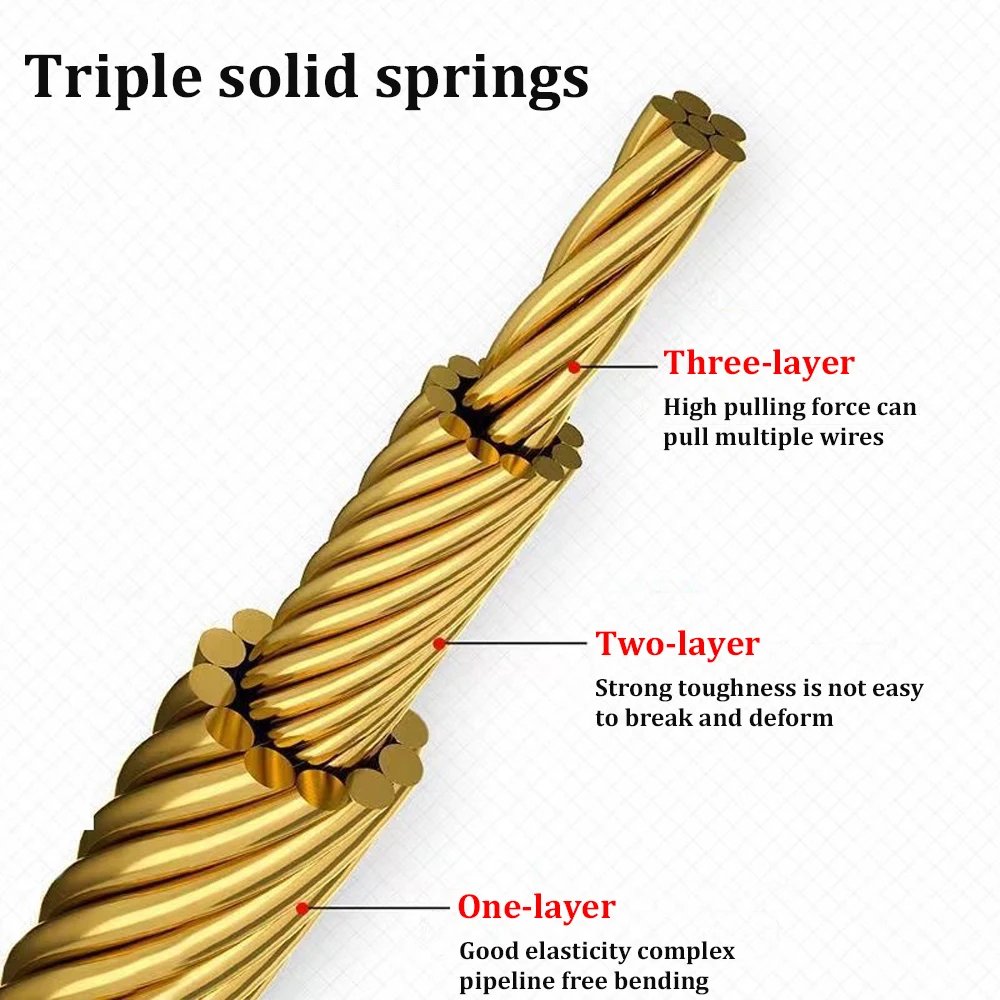 Universal Wire Threading Device 5/10m Spring High Elasticity Rope Pulling Device With Pulley Electricians Wire Lead Cable Puller
