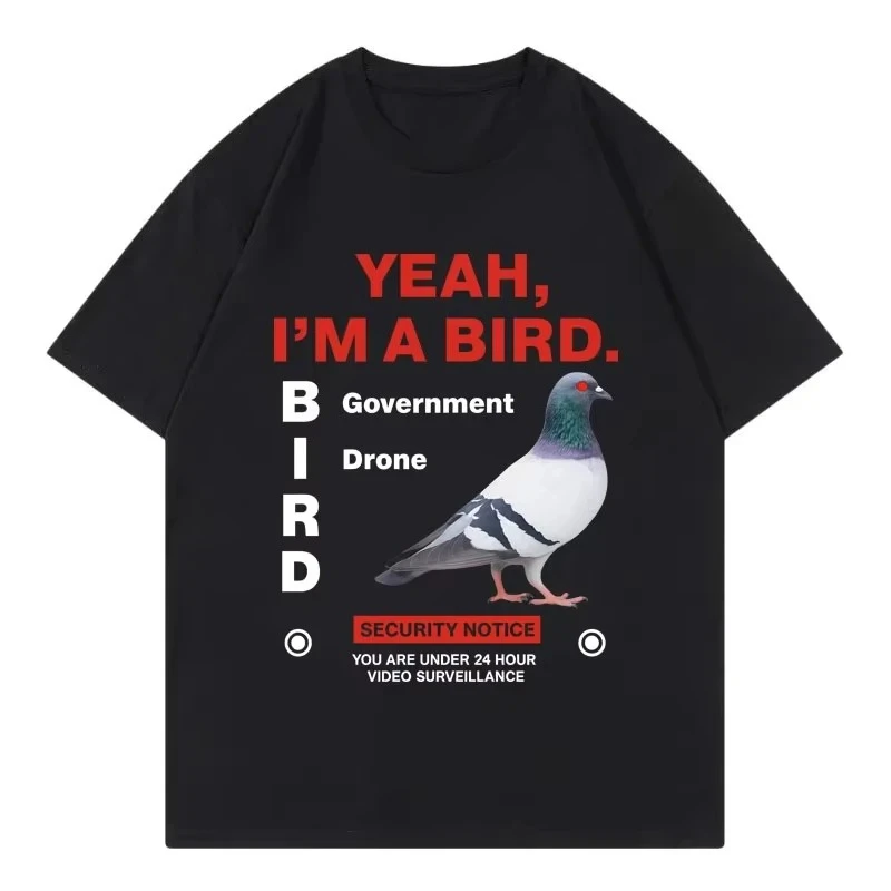

Fun Pigeon Pattern T-shirt High Street Fashion Trend Short-sleeved T-shirt Women's T-shirt Graphic T Shirts Summer Streetwear