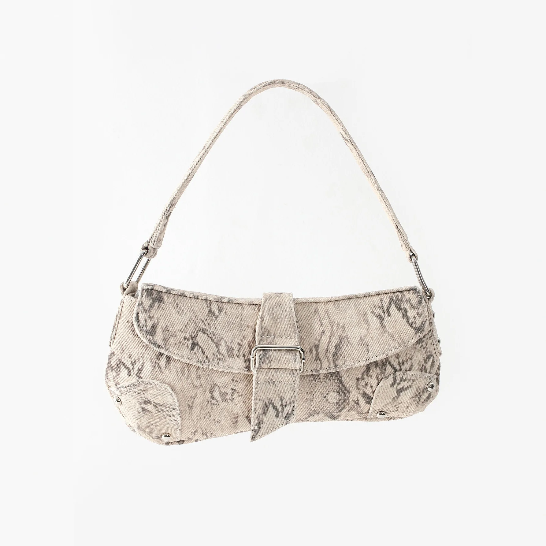 NEW Snake Pattern Prints Chest Bags Women PU Leather Shoulder Crossbody Bag Fashion Latest Saddle Underarm Handbags