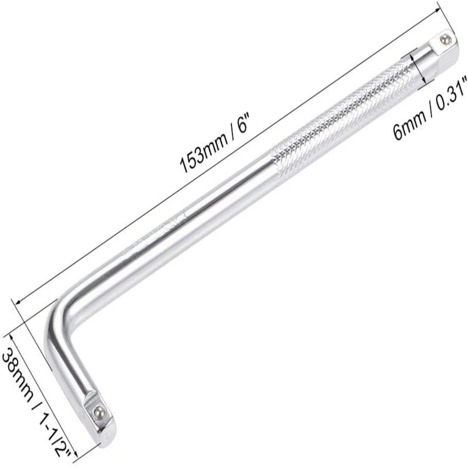 مجموعة أدوات ربط تمديد قواطع المقبس CR-V عالية الأداء ومتينة وفعالة مكونة من قطعتين - تصميم على شكل حرف L يدوم طويلاً