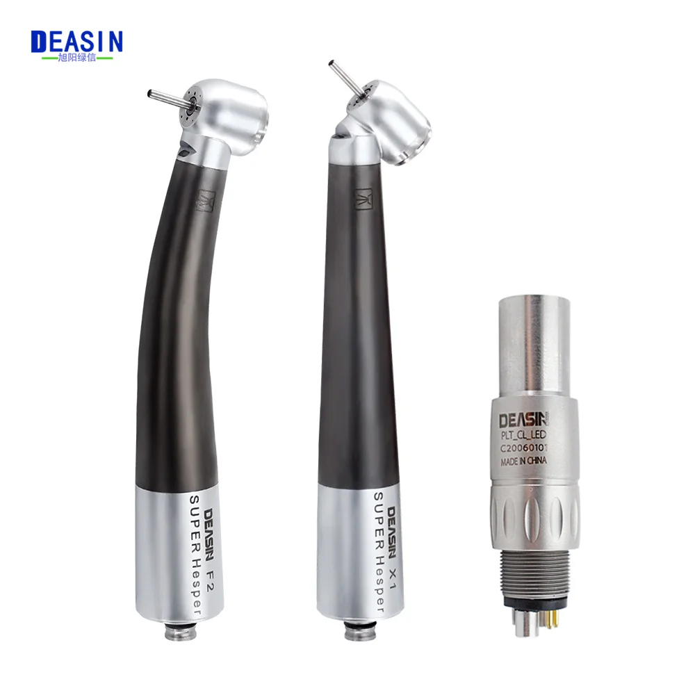 Dental Lab Equipment High Speed Ceramic Bearing Handpiece Air Turbine Torque Push Button Head With Optic Fiber For Nsk Coupler