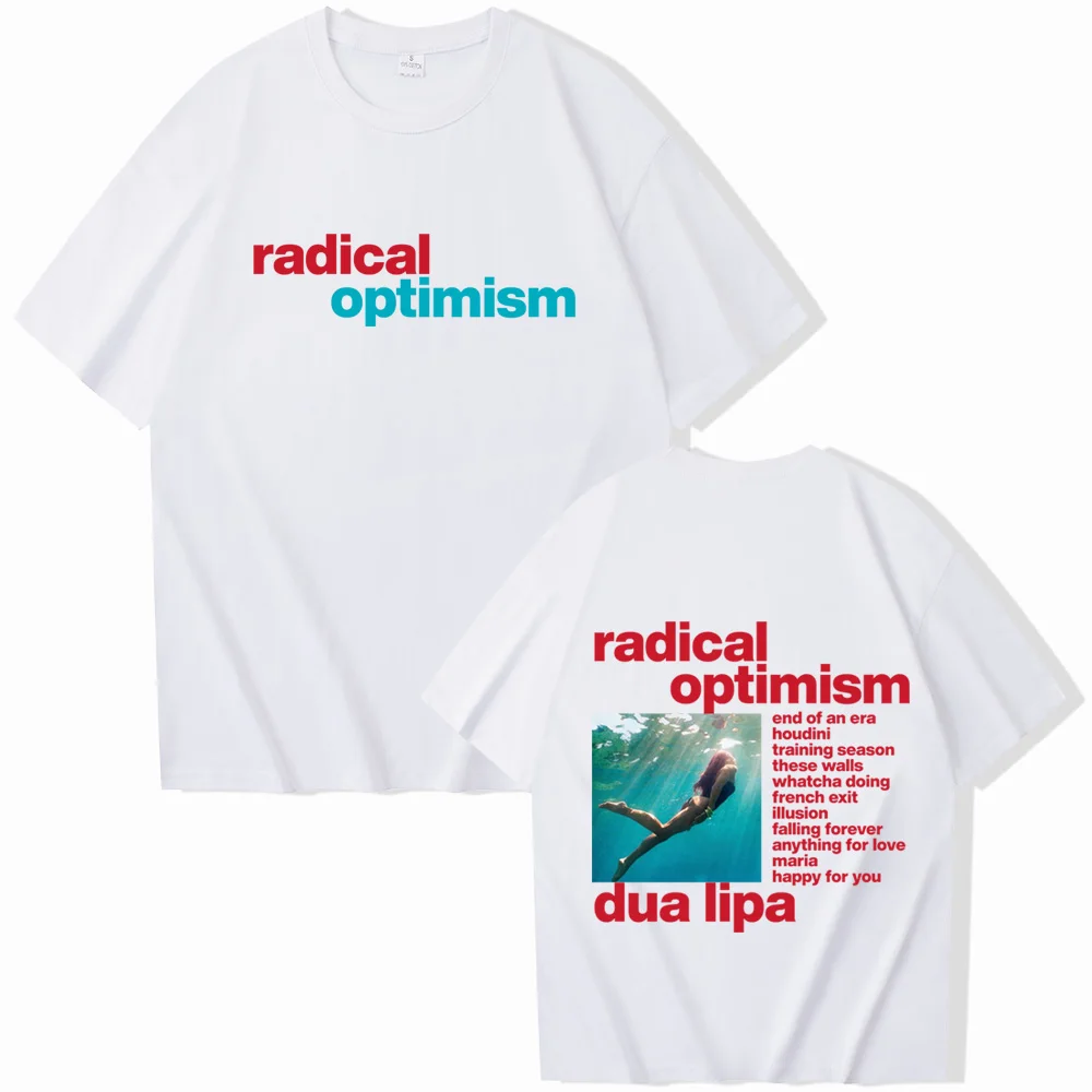 Dua Radical Optimism 2024 티셔츠, Lipa Harajuku 힙합 O넥 반팔 셔츠