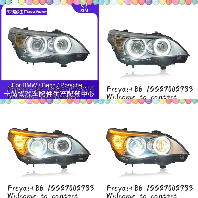 For foreign trade, suitable for 5 Series E60 headlight 520 523 525 530 lens modified headlight assembly