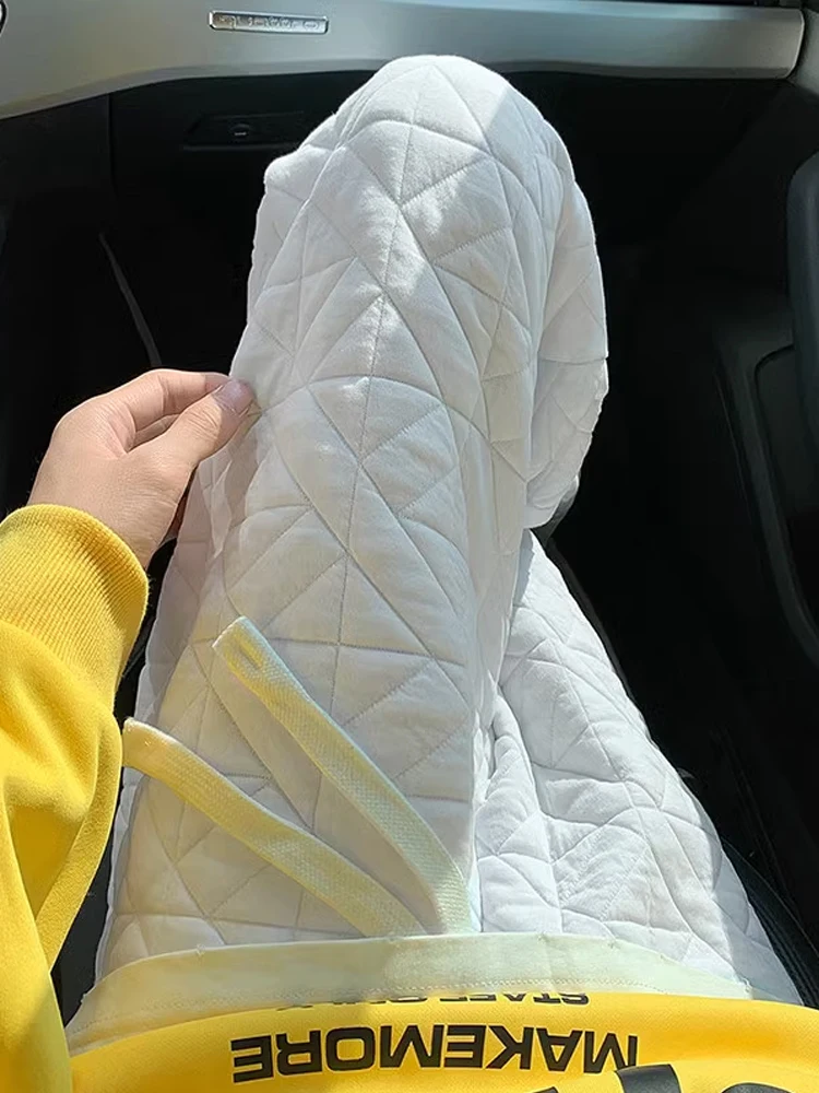 

Мужские хлопковые брюки Harbin Northeast, зимние, утепленные, теплостойкие, с ромбовидным узором, прямые, повседневные