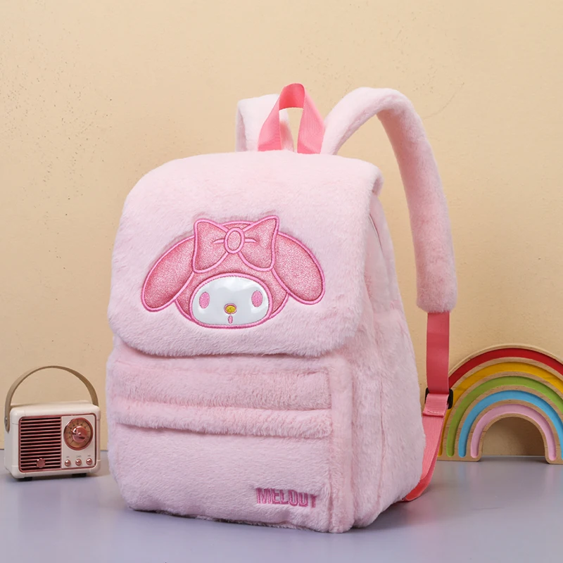 New Cute Hello Kitty My Melody Backpack Kawaii Sanrio Anime Students Piush Bag Cartoon Large Capacity Cinnamoroll Bag Kid Gift