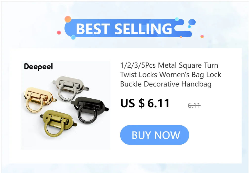 2/3/4/5Pcs Deepeel 50mm/35mm Handbag Lock Replaceable Snaps Clasp Locks Bag Purse Closure Buckles DIY Leather Crafts Accessories