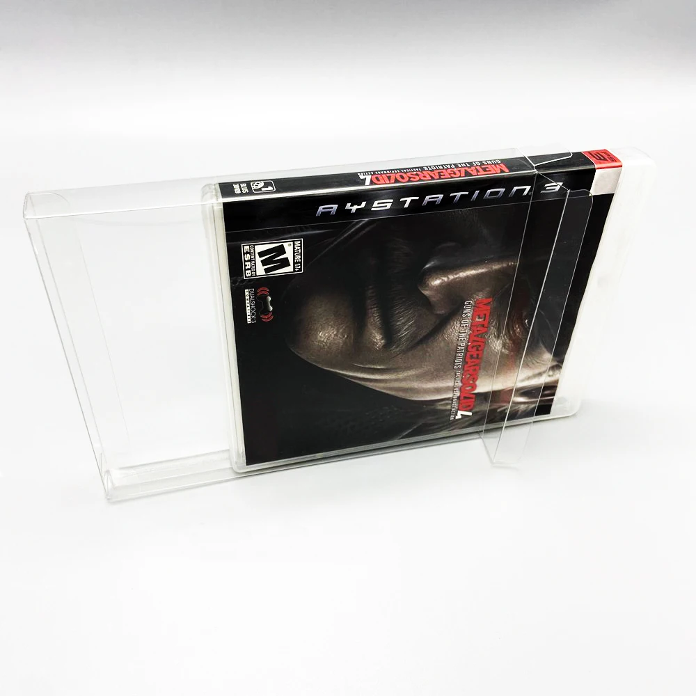 5 Box Protectors For PLAYSTATION PS 3 Video Game Cases Clear Boxes Sleeves   Clear Display Case Collect Box